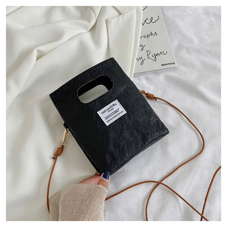 Trendy Paper Bag Style Purses and Handbags for Women Clutch Bag Novetly Shoulder Bag Small Designer Bag Kraft Paper Totes