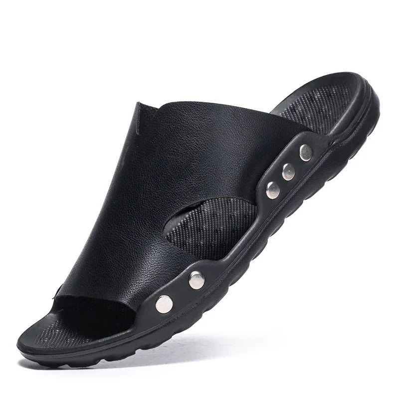 YRZL Men's Shoes Summer Slippers Mens Indoor Slides Casual Sandals Man Lightweight Breathable Beach Slippers for Men Sandals