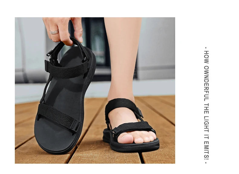 Summer Outdoor Wadable Sandals Man Arch Support Yoga Mat Insole Gladiator Open Beach Slippers Antiskid Durable Flat Men Shoe