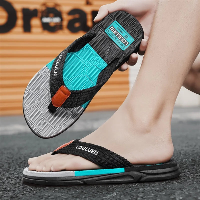 Flip-Flops Men's Summer Outer Wear Non-Slip Wear-Resistant Flip-Flops Men's Outdoor Sports Beach Sandals