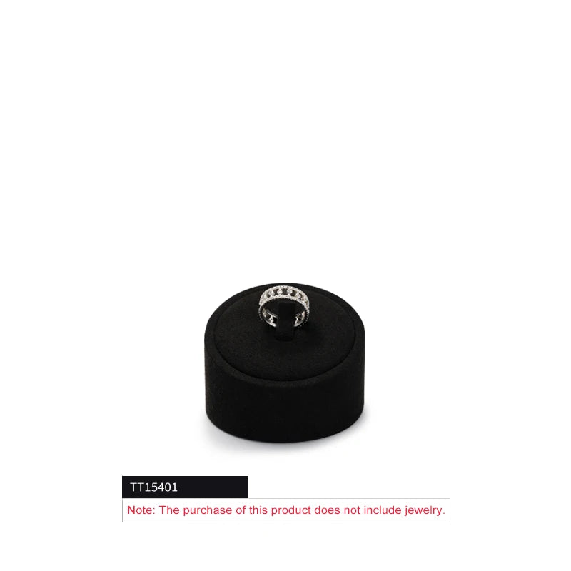WoodTen Black Microfiber Jewelry Display Props for Shop Counter Popular Rings Earrings Necklaces Portraits Jewelry Display Stand