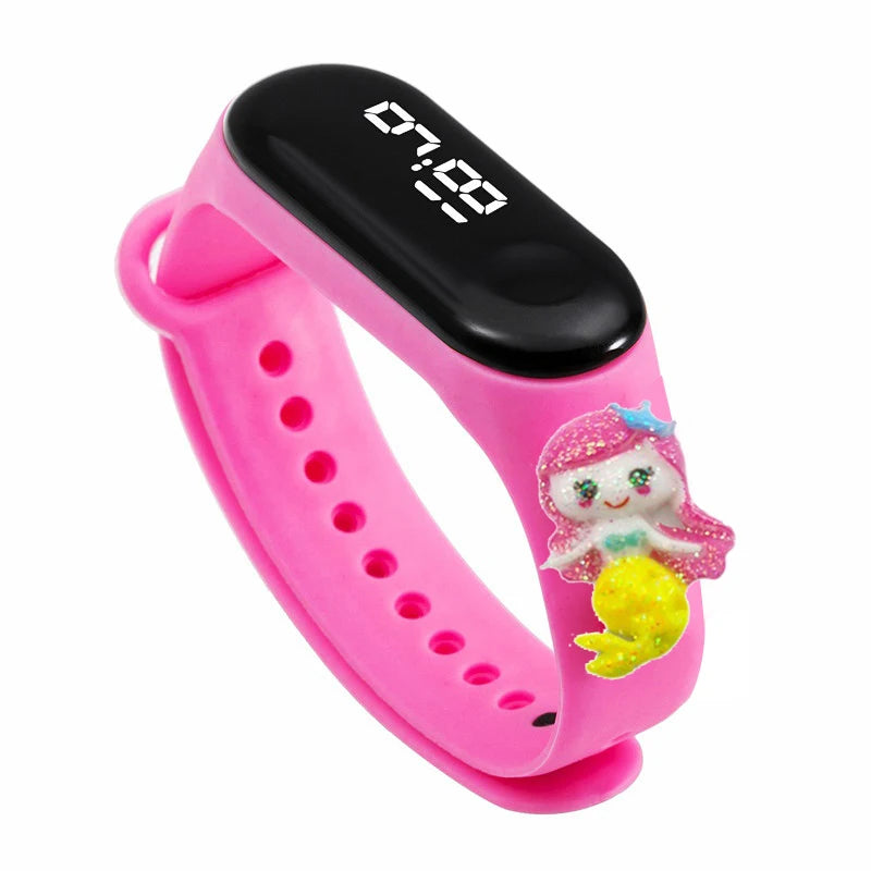 Children Electronic Watch Cartoon Doll Digital Smart Touch Screen Kids Led Watch for Boys Girls Student Waterproof Smartwatch