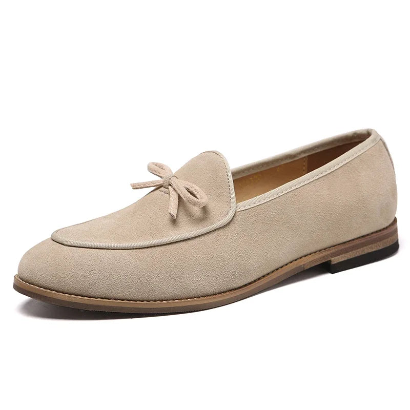 Fashion Men's Casual Shoes Cow Suede Genuine Leather Mens Slip-on Outdoor Driving Flats Classic Buckle Monk Loafers for Men