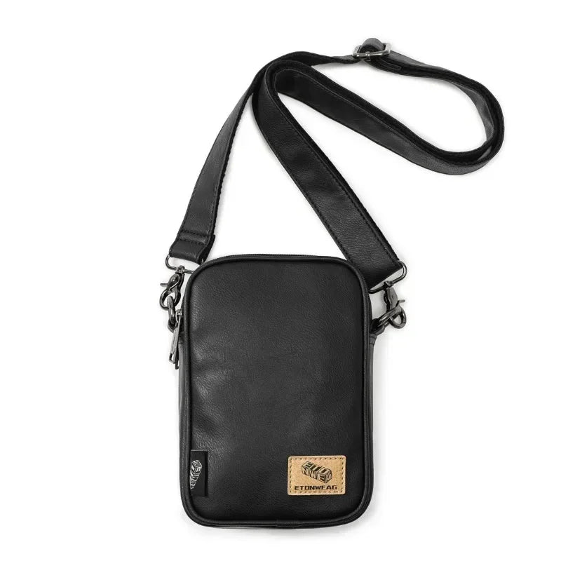 Men's Cross Shoulder Bag Small Crossbody Bags for Man 2025 Leather Fashion Sling Messenger Mobile Phone Bags Mini Male Handbag