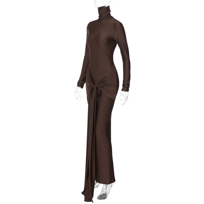 Hawthaw Women 2024 Spring Autumn Fashion Long Sleeve Party Club Streetwear Bodycon Red Long Dress Wholesale Items For Business