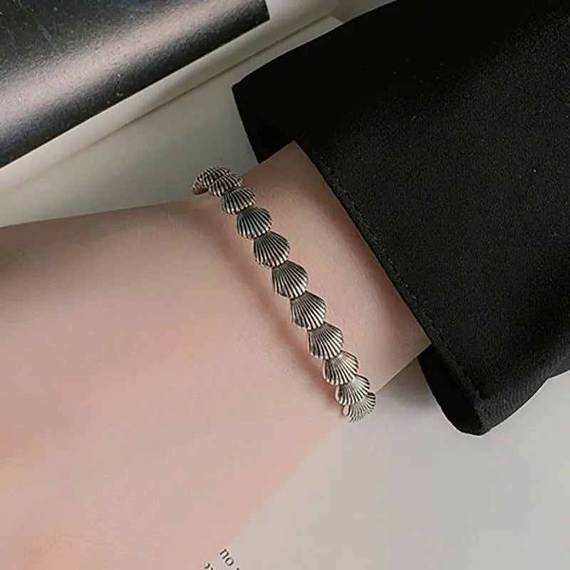 FOXANRY Vintage Handmade Bracelet for Women Couples New Fashion Simple Shell Geometric Handmade Birthday Party Jewelry Gifts