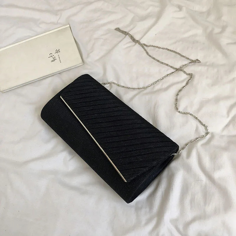 Women Clutch Evening Bag Sequin Clutch Female Wedding Purse Bag Party Handbag Black Blue Chain Shoulder Bag