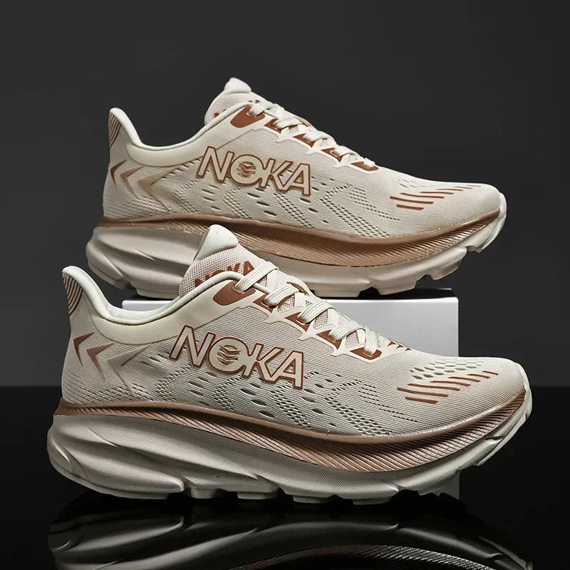 Men's Running Shoes Breathable Cushioning Couple Non-Slip Outdoor Jogging Trainer Race Sneakers Luxury shoes Mesh Off-road Shoes