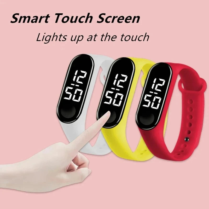 Children Electronic Watch Cartoon Doll Digital Smart Touch Screen Kids Led Watch for Boys Girls Student Waterproof Smartwatch