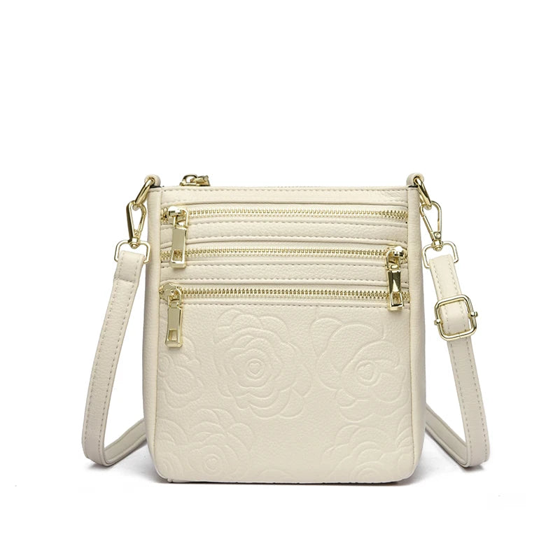 Three Zippers Design Crossbody Bags for Women Soft Leather Handbags High Quality Shoulder Bag Bolsa Women Messenger Bags Sac