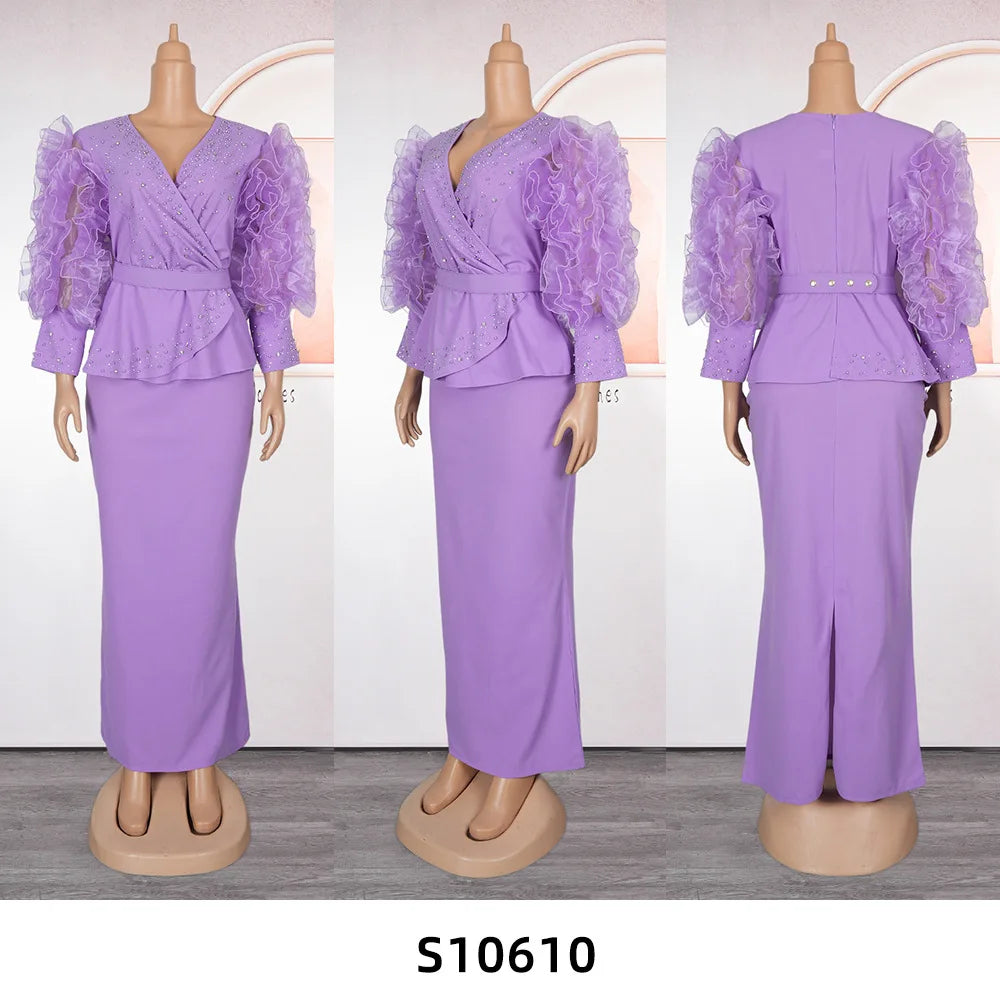 plus Size Women's V-neck Dress Fashionable Banquet Gown with High Waist And Hip Skirt New 2025 Style