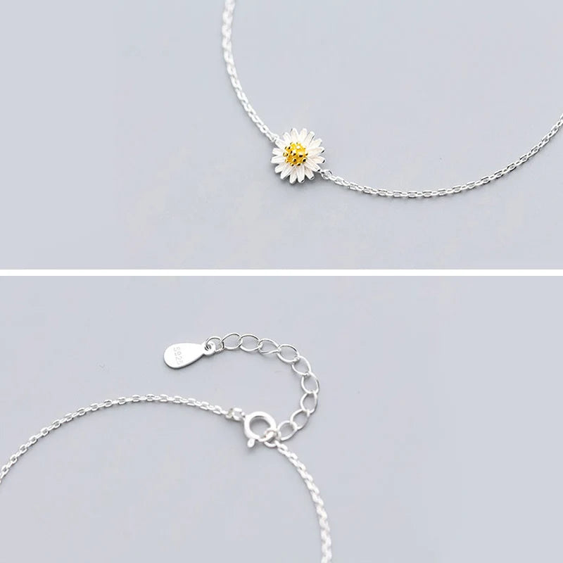 La Monada Daisy Minimalist Bracelets For Women Silver 925 Sterling Silver Fine Real Silver 925 Bracelet Chain Women's Bracelet