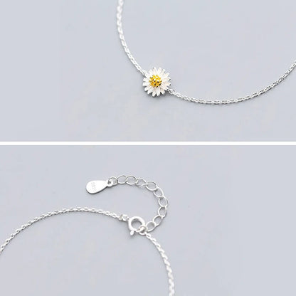 La Monada Daisy Minimalist Bracelets For Women Silver 925 Sterling Silver Fine Real Silver 925 Bracelet Chain Women's Bracelet