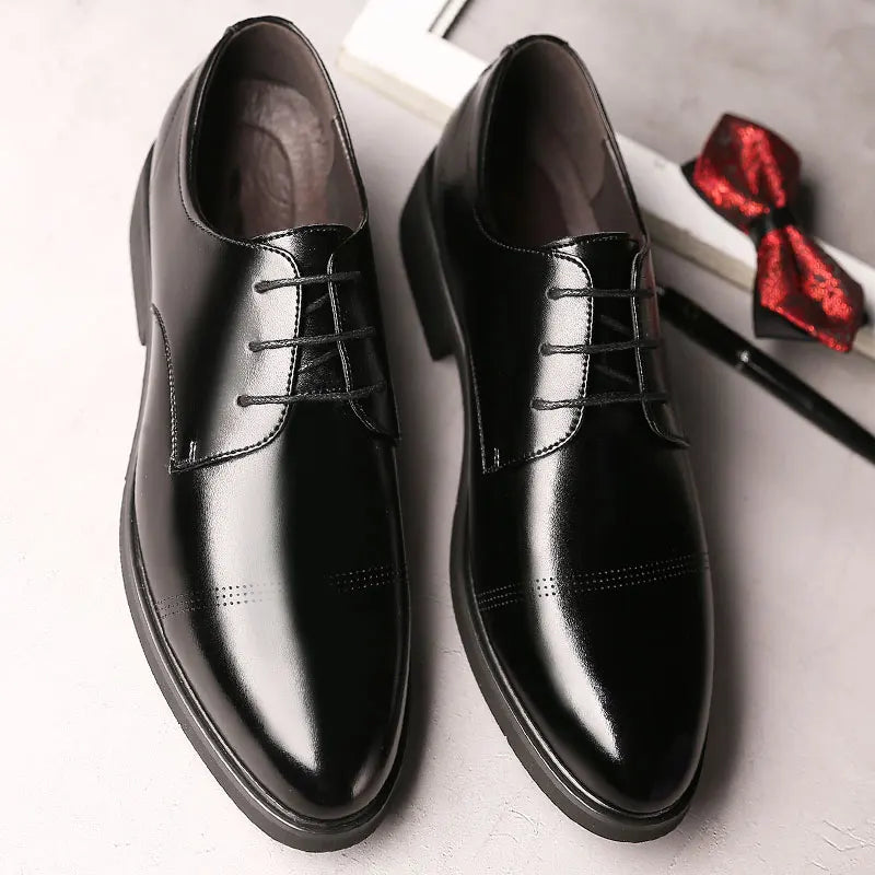 FUQIAO Formal Height Increasing Shoes Man Taller Elevator 6CM Invisible Insole For Men Heighten Increased Oxfords Business Lift