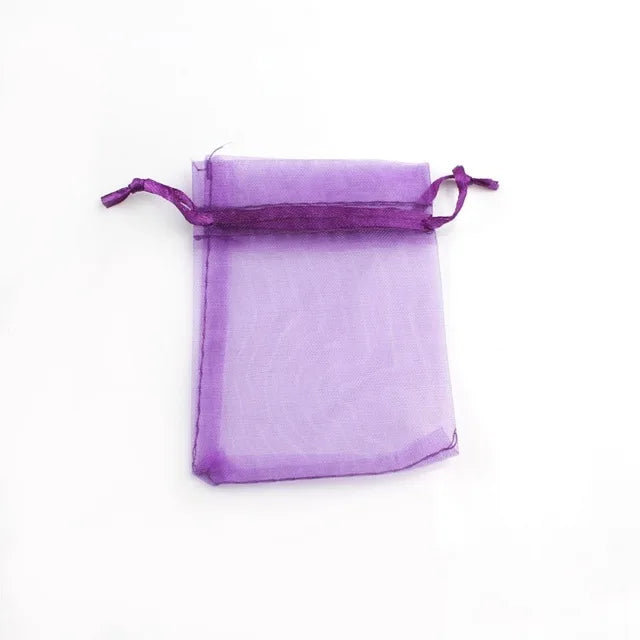 Organza Gift Bag Jewelry Packaging Bag Wedding Party Goodie Packing Favors Cake Pouches Drawable Bags Present 50pcs/lot (4 Size)