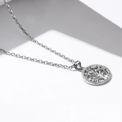 LYSFS Authentic 925 Sterling Silver DIY Life Tree Charm Necklace Ladies Silver Nature Lucky Tree Jewelry Pendant link Charm