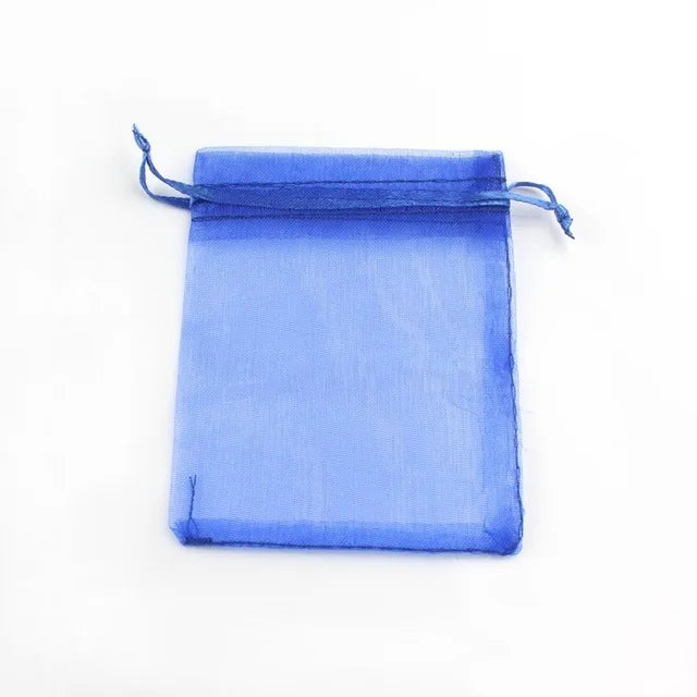 Organza Gift Bag Jewelry Packaging Bag Wedding Party Goodie Packing Favors Cake Pouches Drawable Bags Present 50pcs/lot (4 Size)