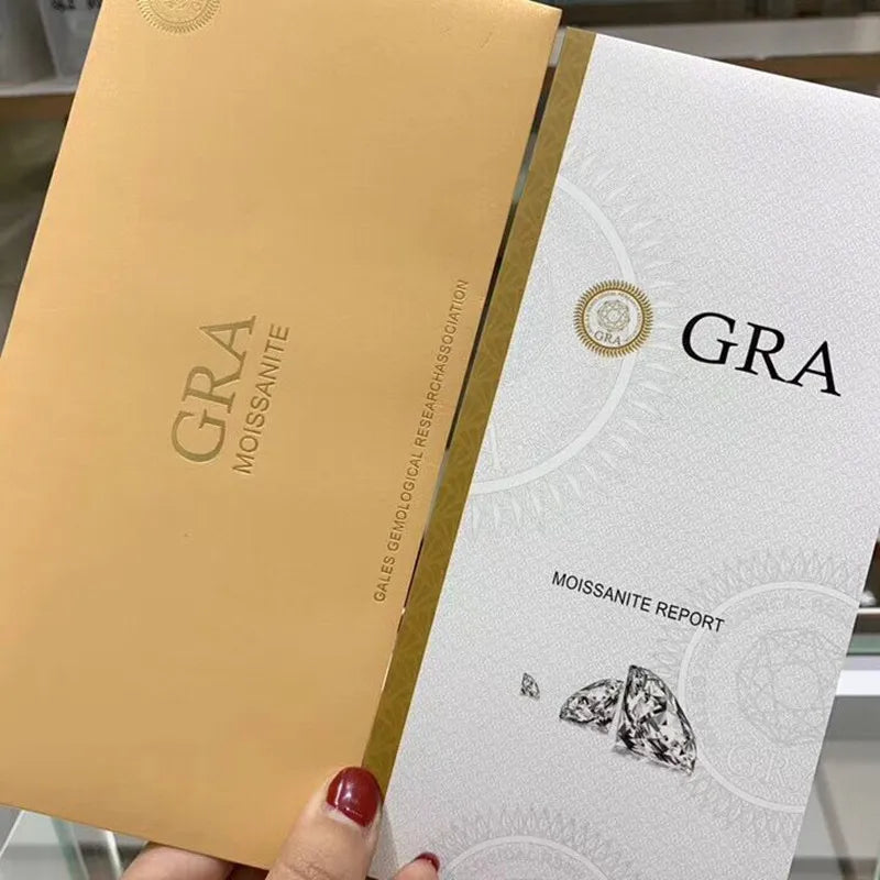 Platinum Pt950 Brilliant Cut Total 0.5 ct Pass Diamond Tester Micro D Color Moissanite Cocktail Ring for Women Classic Jewelry