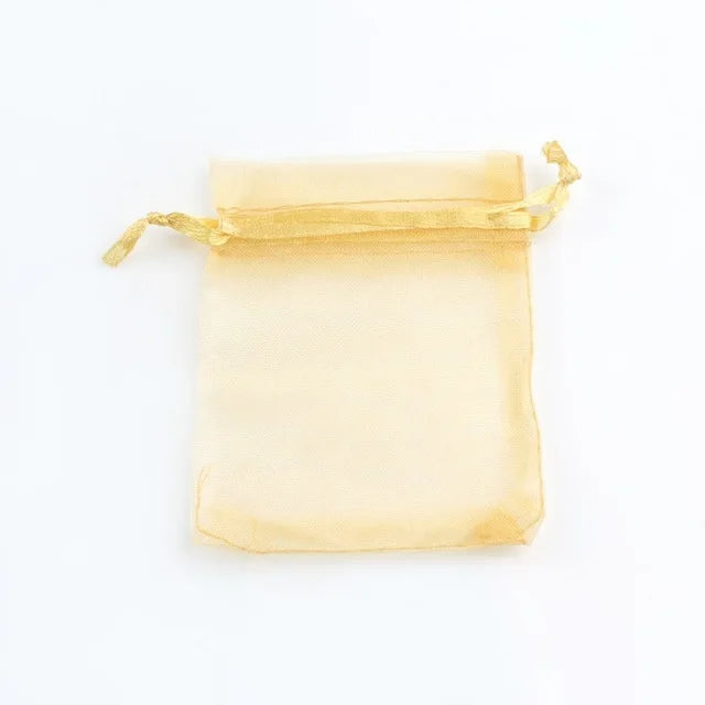 Organza Gift Bag Jewelry Packaging Bag Wedding Party Goodie Packing Favors Cake Pouches Drawable Bags Present 50pcs/lot (4 Size)