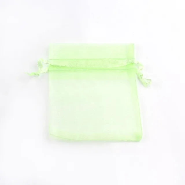 Organza Gift Bag Jewelry Packaging Bag Wedding Party Goodie Packing Favors Cake Pouches Drawable Bags Present 50pcs/lot (4 Size)
