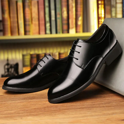 FUQIAO Formal Height Increasing Shoes Man Taller Elevator 6CM Invisible Insole For Men Heighten Increased Oxfords Business Lift