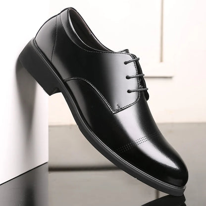 FUQIAO Formal Height Increasing Shoes Man Taller Elevator 6CM Invisible Insole For Men Heighten Increased Oxfords Business Lift