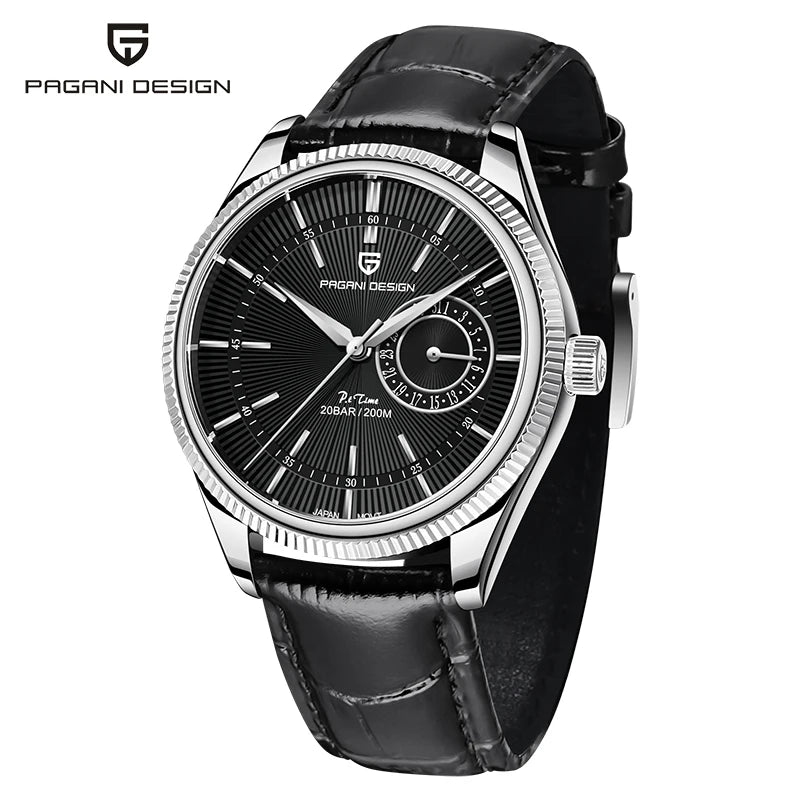 2025 New PAGANI DESIGN Mens Quartz Watches Gold Top Luxury Watch For Man Sapphire Mirror Waterproof Wristwatch Men Leather Clock
