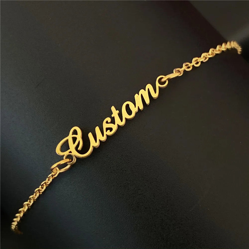 Custom Name Anklet Stainless Steel Customized Anklets for Women Jewelry Gifts Personality Letter name Ankle Bracelet