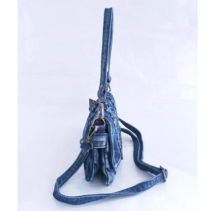 iPinee brand new retro women messenger bags small shoulder bag high quality Denim tote bag small clutch handbags