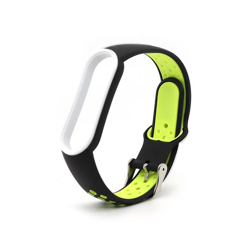 For Xiaomi Mi Band 5 4 3 6 Strap Double Color Silicone Wristband Bracelet Replacement For Xiaomi Band 4 MiBand 3 5 6 band Straps