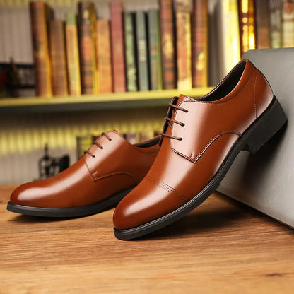 FUQIAO Formal Height Increasing Shoes Man Taller Elevator 6CM Invisible Insole For Men Heighten Increased Oxfords Business Lift