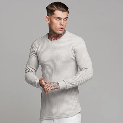 New Spring Fitness Hooded Sweaters Men Warm Turtleneck Sweaters Slim Fit Sports Pullover Men Sweater Gym Knitwear Pull Homme