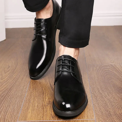 FUQIAO Formal Height Increasing Shoes Man Taller Elevator 6CM Invisible Insole For Men Heighten Increased Oxfords Business Lift