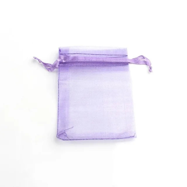 Organza Gift Bag Jewelry Packaging Bag Wedding Party Goodie Packing Favors Cake Pouches Drawable Bags Present 50pcs/lot (4 Size)