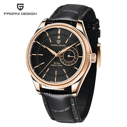 2025 New PAGANI DESIGN Mens Quartz Watches Gold Top Luxury Watch For Man Sapphire Mirror Waterproof Wristwatch Men Leather Clock