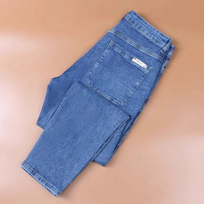 New Casual Spring Autumn Slim Pencil Jeans for Men Light Grey Korean Luxury Clothing Brand Clothes New Jeans Kpop Trousers