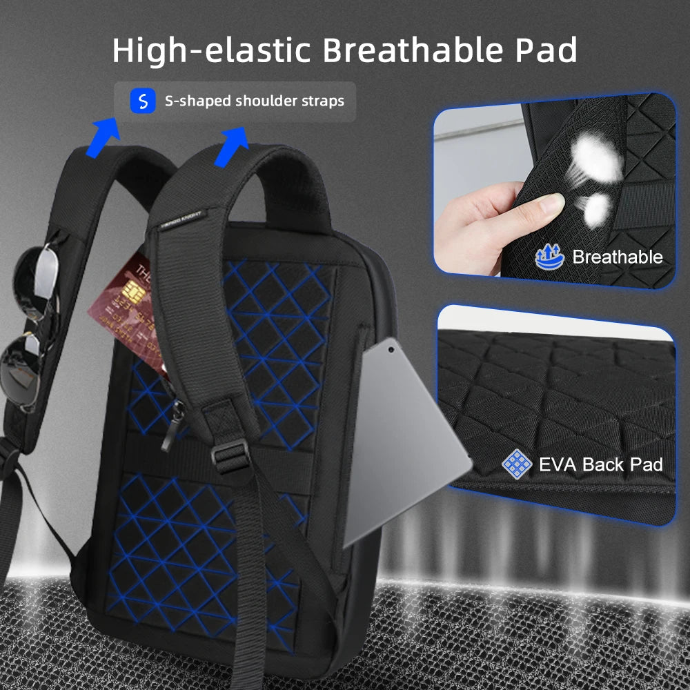 Heroic Knight Laptop Backpack Slim Men Business Backpack Multifunctional Waterproof Work Backpack Casual College Travel Daypack