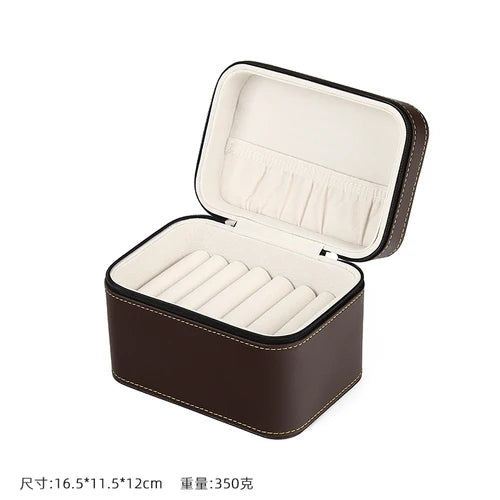 Big Size Jewelry Box Organizer Leather Jewelry Boxes for Women Bracelet Velvet Tray Display Stand Accessories Collection Gift
