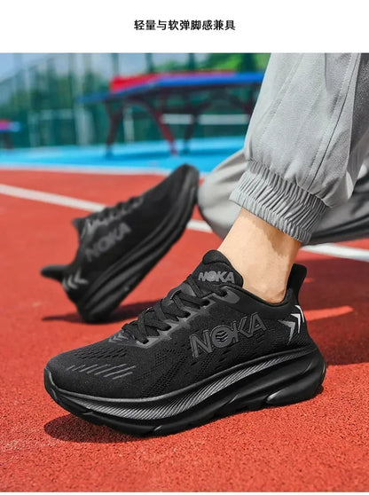 Men's Running Shoes Breathable Cushioning Couple Non-Slip Outdoor Jogging Trainer Race Sneakers Luxury shoes Mesh Off-road Shoes