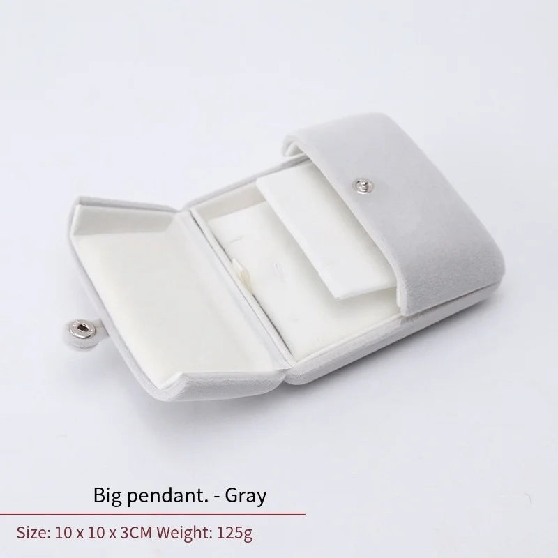 High-Grade Velvet Double Open Jewelry Gift Box, Rings Necklaces Earrings Bracelets Holder for Engagement,Christmas & Anniversary