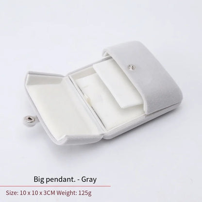 High-Grade Velvet Double Open Jewelry Gift Box, Rings Necklaces Earrings Bracelets Holder for Engagement,Christmas & Anniversary