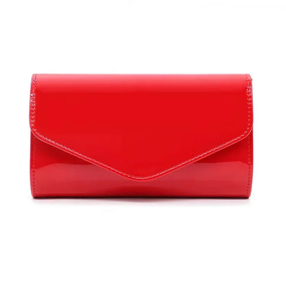 Patent Leather Envelope Clutch Purse Shiny Candy Color Cover Day Clutches Evening Bag for Women Shoulder Handbags Bolso Mujer