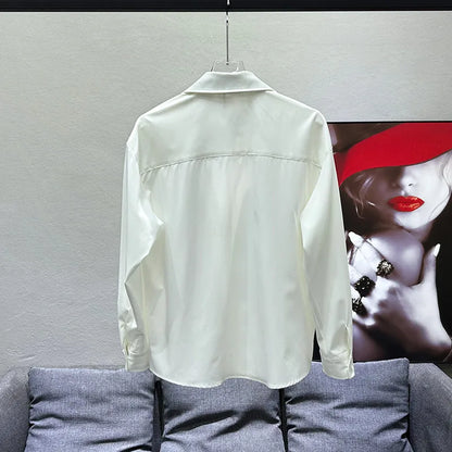 Spring and Autumn New Long Sleeve Shirt Men's Fashion Casual Versatile Patchwork Handsome Trendy Niche Men's Wear Top