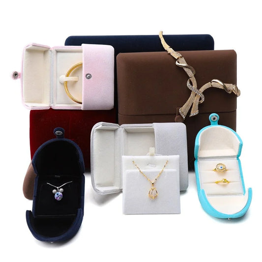High-Grade Velvet Double Open Jewelry Gift Box, Rings Necklaces Earrings Bracelets Holder for Engagement,Christmas & Anniversary