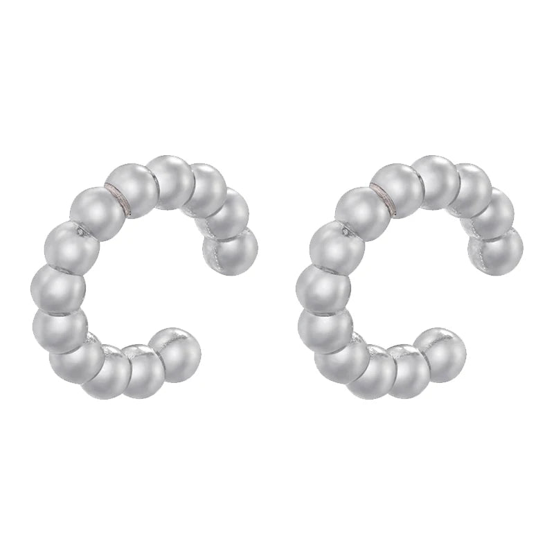 ZHUKOU C shape Female Ear Cuffs No Piercings earrings fake cartilage earring for Women Fashion 2023 Jewelry wholesale VE963