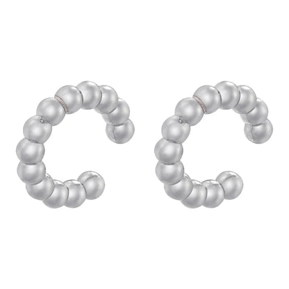 ZHUKOU C shape Female Ear Cuffs No Piercings earrings fake cartilage earring for Women Fashion 2023 Jewelry wholesale VE963