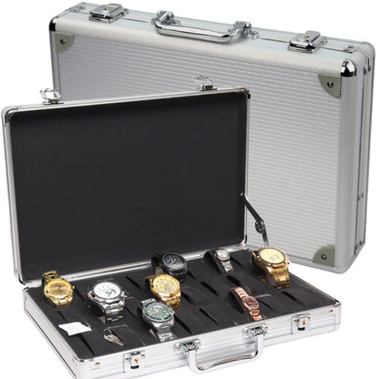 Watch Box 6/12/24 Girds Luxury Premium Quality Aluminum Alloy Product Pattern Storage Clock Box Collection Display Gif