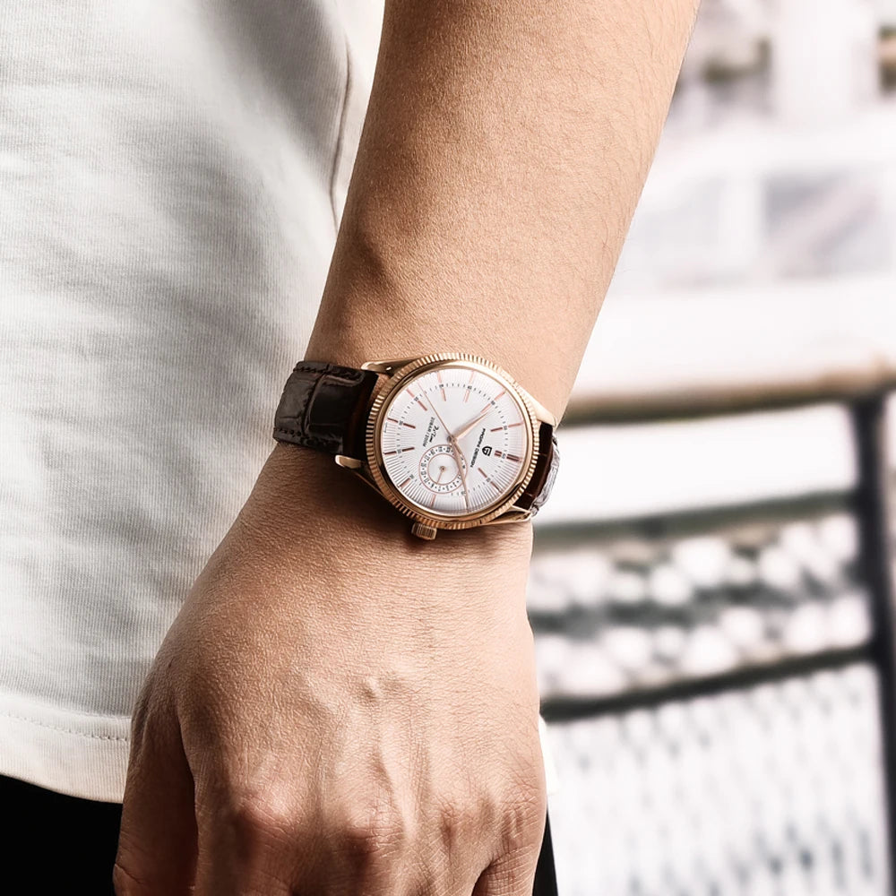 2025 New PAGANI DESIGN Mens Quartz Watches Gold Top Luxury Watch For Man Sapphire Mirror Waterproof Wristwatch Men Leather Clock