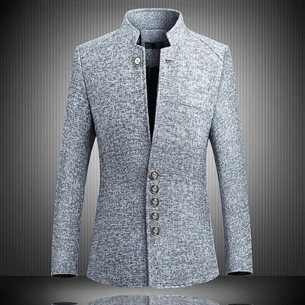 2020 Men Suits Big size Chinese Mandarin Collar Male Suit Wedding Terno Pieces Jacket