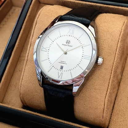 PABLO RAEZ Newest Fashion Quartz Watch Men Genuine Leather Male Wristwatch Top Luxury Brand Business Simple Clock Reloj Hombres
